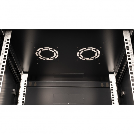 Шкаф 19" телекоммуникационный настенный, 18U 901x600х600 мм, дверь перфорация, черный
